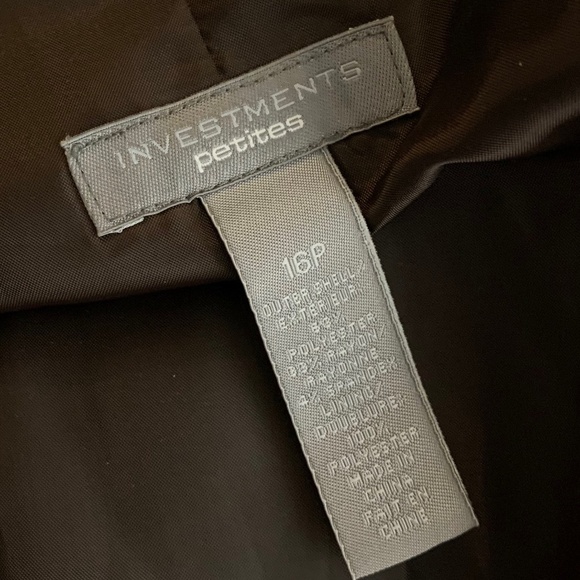 Investments Women's Blazer Jacket Vintage y2k 2000 Single Button Collared 16P - Picture 11 of 12